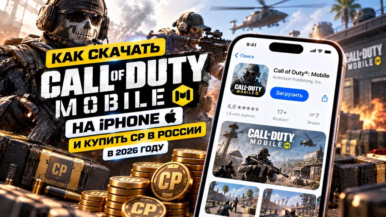 Как скачать Call of Duty Mobile и купить CP на iPhone в России в 2026 году