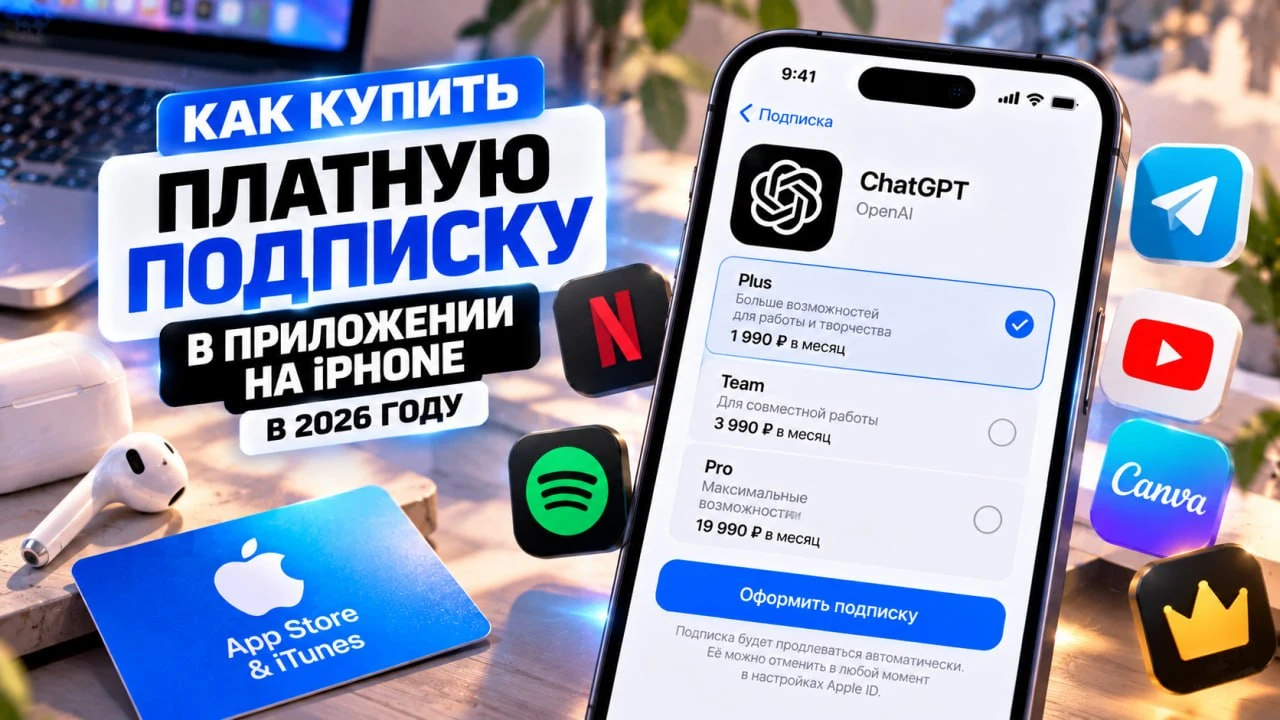 Как купить платную подписку в приложении на iPhone в России в 2026 году