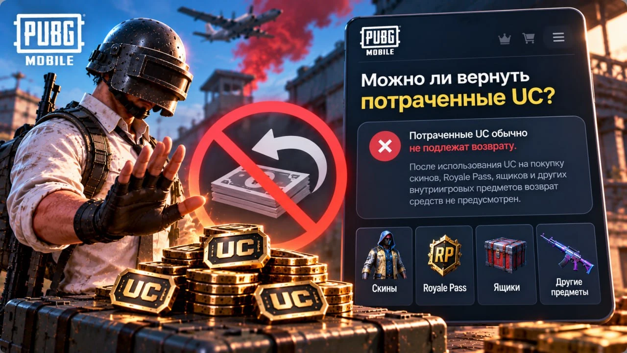 Можно ли вернуть потраченные UC