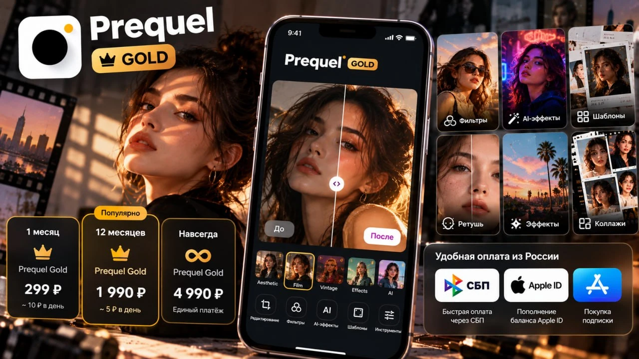 Купить Prequel Gold на iPhone из России в 2026 году - цена и оплата