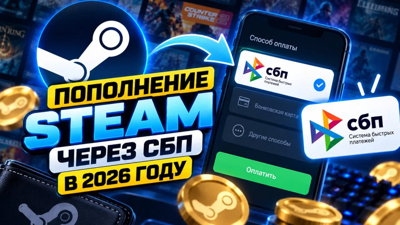 Пополнение Steam через СБП в 2026 году