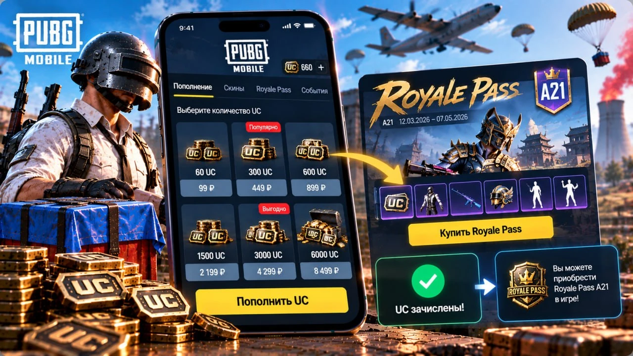 Как пополнить UC для Royale Pass
