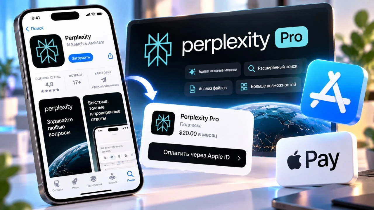 Как оплатить Perplexity Pro через iPhone