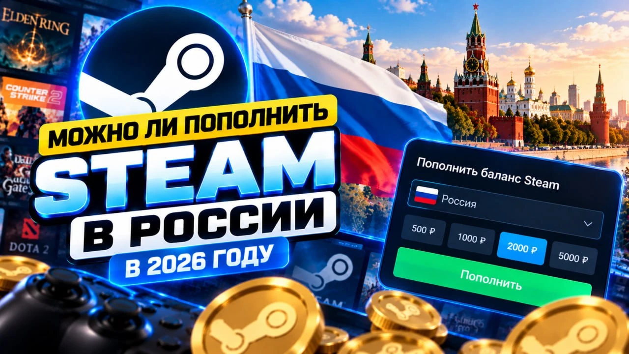 Можно ли пополнить Steam в России в 2026 году