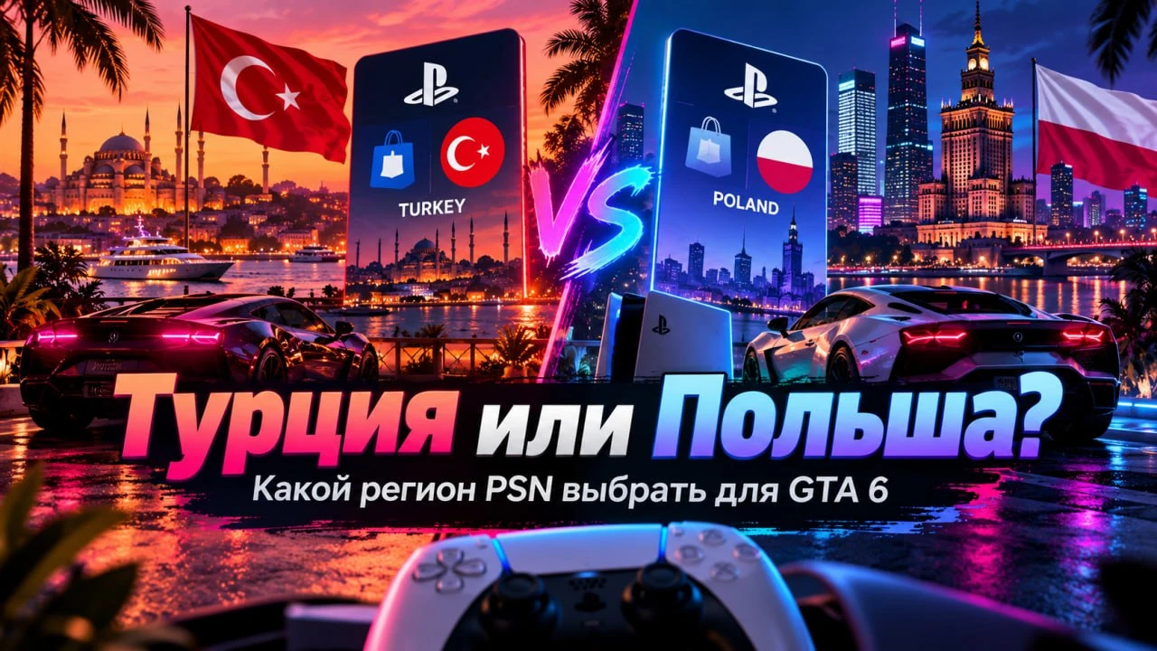 Какой регион PSN выбрать для GTA 6: Турция или Польша