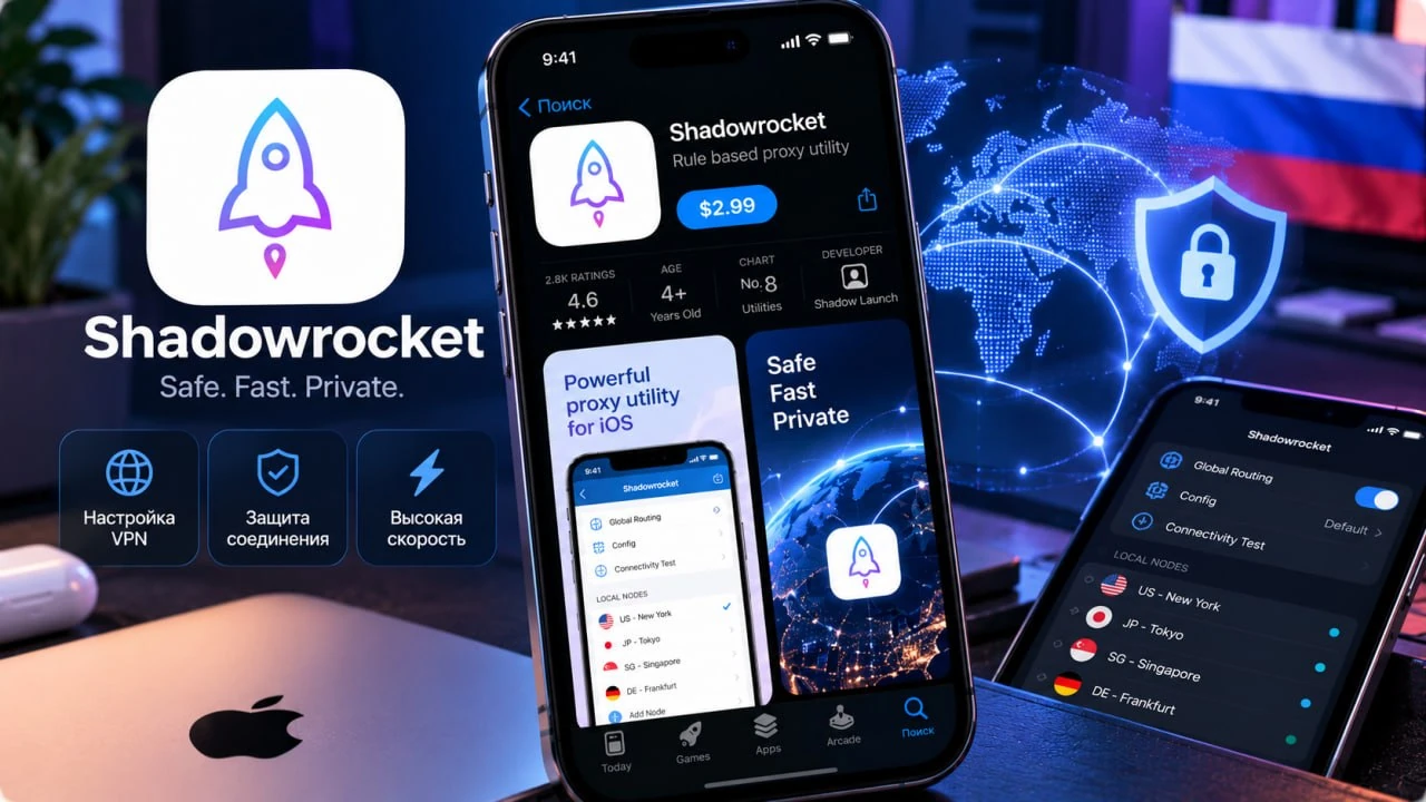 Купить Shadowrocket на iPhone из России в 2026 году - цена и оплата