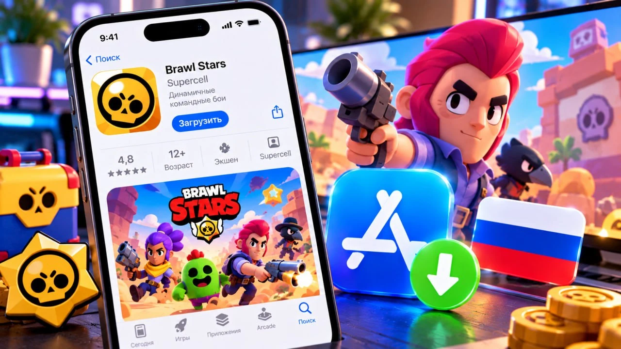 Как скачать Brawl Stars бесплатно на iPhone в России в 2026 году