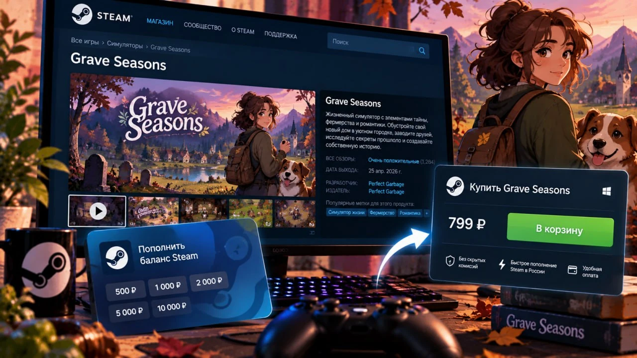Как купить Grave Seasons в Steam в России в 2026 году