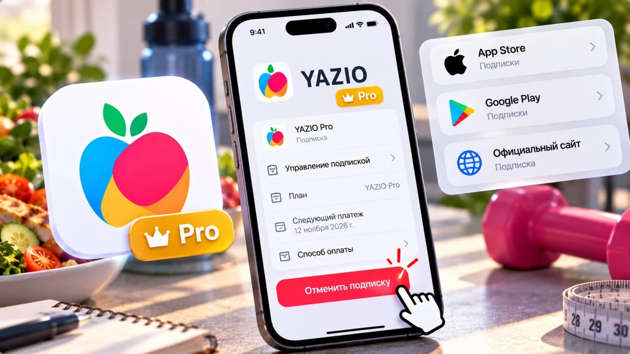 Как отменить YAZIO Pro
