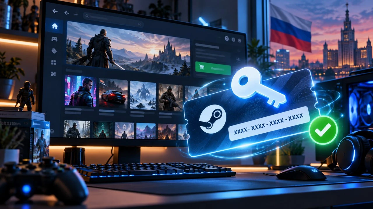 Как купить ключ игры Steam в России в 2026 году