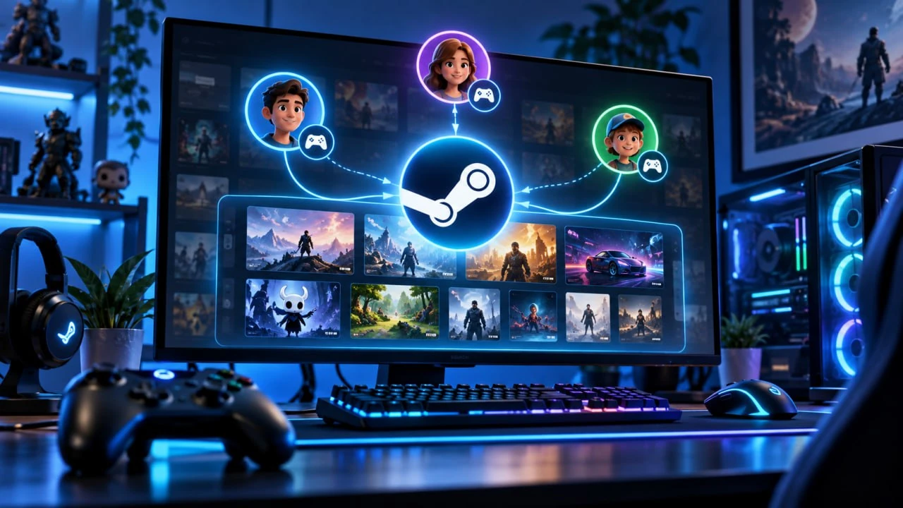 Как создать семейную группу Steam и поделиться играми
