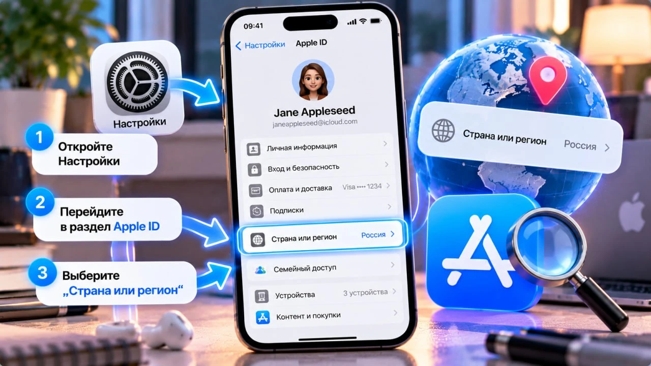 Как проверить регион Apple ID