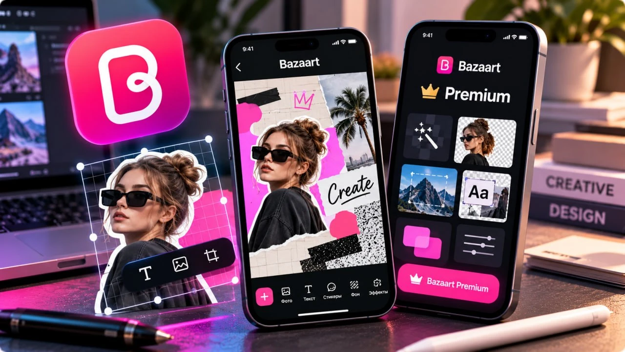 Купить Bazaart Premium на iPhone из России в 2026 году