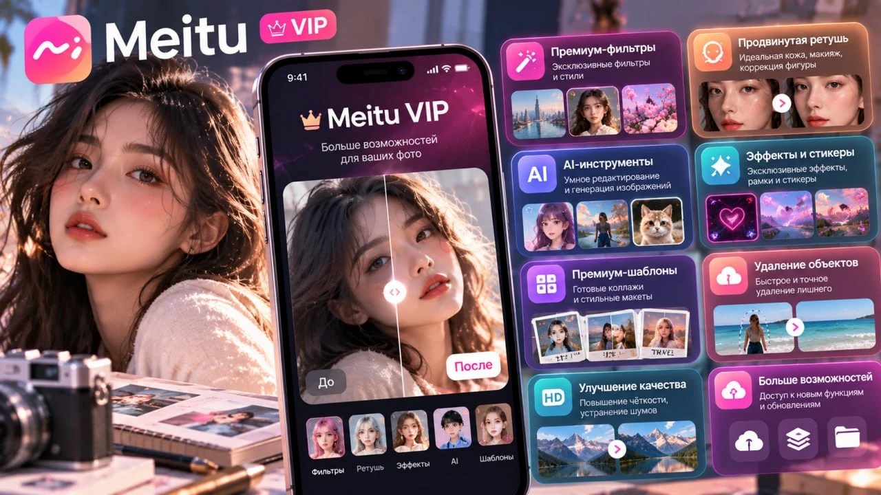 Что входит в Meitu VIP