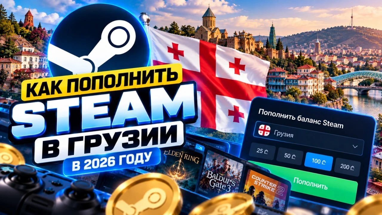 Как пополнить Steam в Грузии в 2026 году