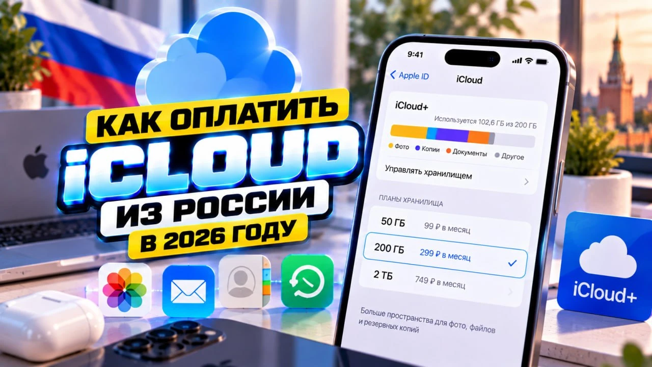 Как оплатить iCloud в России в 2026 году