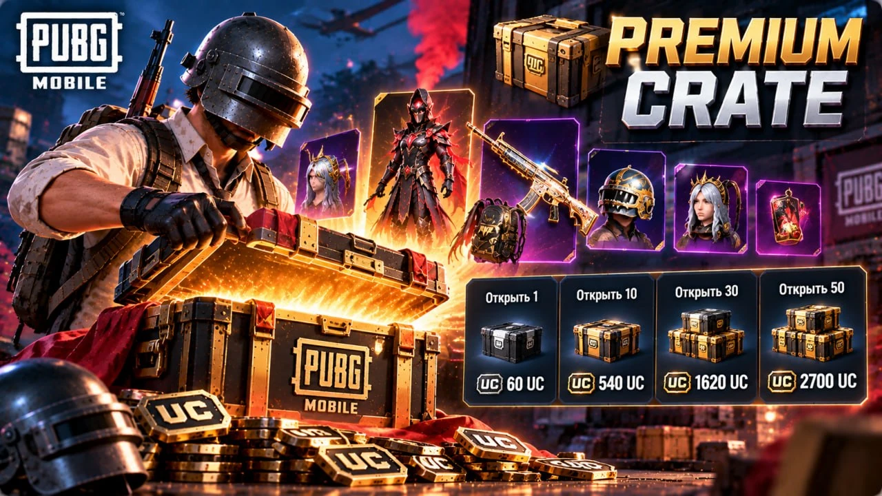 Premium Crate в PUBG Mobile - сколько UC нужно на открытие ящиков