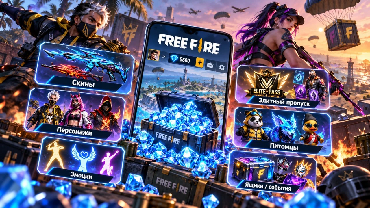 На что можно потратить алмазы Free Fire